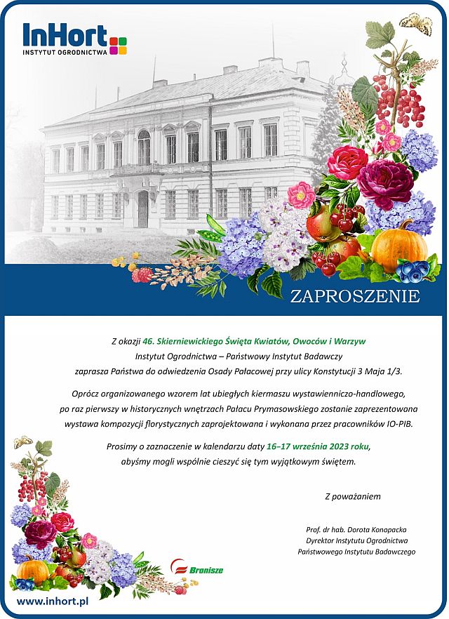 Zaproszenie na wystawę florystyczną