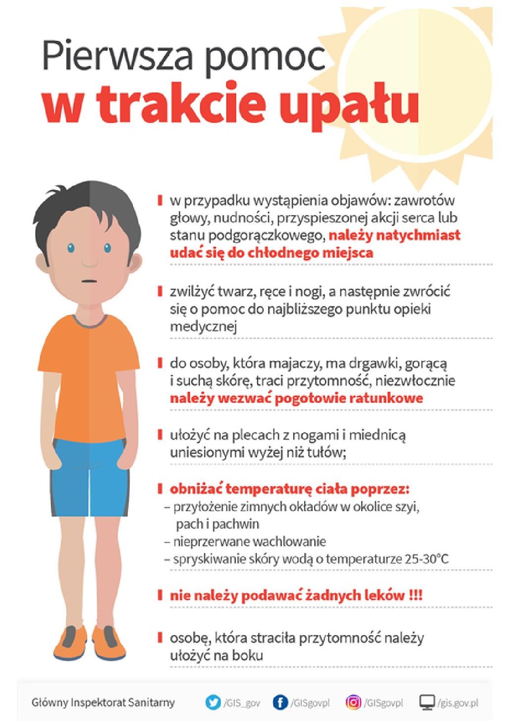 Pierwsza pomoc przy upale